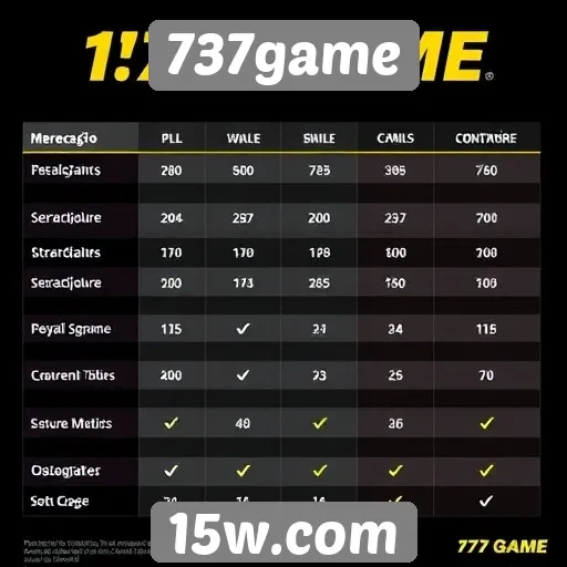 Desempenho do 737game em comparação com concorrentes